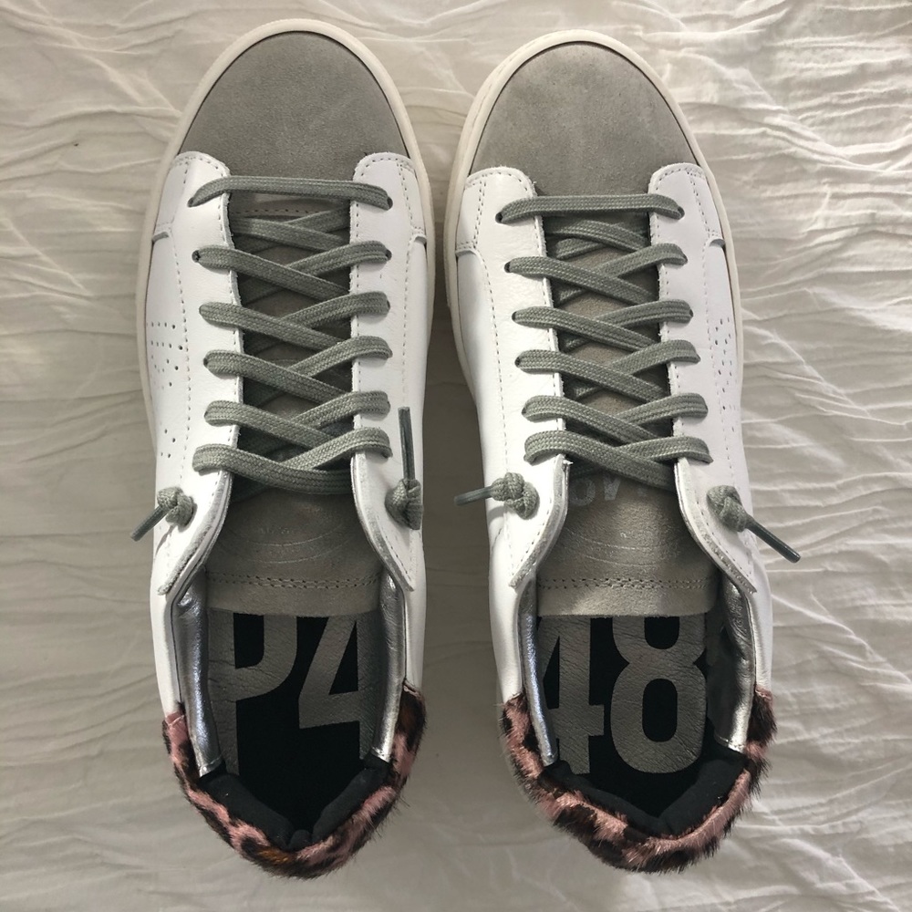 New! P448 Thea low-top sneaker with pink leopard